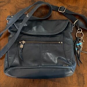 SAK Navy Blue Leather Crossbody Bag